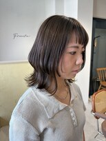 フルクタ(Fructa) くびれボブレイヤーに明るめ透明感グレージュカラー
