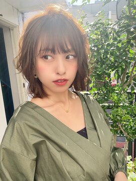 マリアバイアフロート(Maria by AFLOAT) 【添田】ひし形ボブにゆるウェーブ 束感 くびれレイヤーボブ