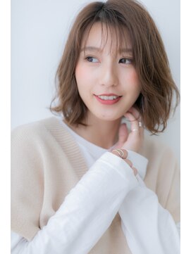 カバーヘア イヴ 戸頭店(COVER HAIR EVE) インナーカラーくせ毛風カール小顔外ハネボブY戸頭20代30代40代