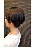 大人可愛い20代30代40代 暗髪大人ショートボブ