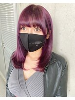 ガルボ ヘアー(garbo hair)&nbsp;＃オススメ＃パープルカラー＃エクステ＃高知エクステ＃レイヤー