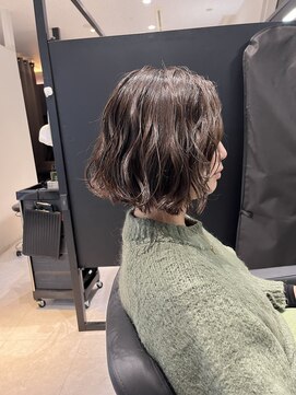 ジエクト 本店(The Ect) ぱつふわボブ×ミルクティーグレージュ