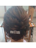 20代30代40代♪お呼ばれ大人かわいい編み込み風アレンジ