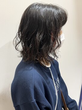 ウクラ バイ レシッド 池袋(uchla by rcid) お洒落セミディナチュラルニュアンスウェーブパーマこなれミディ