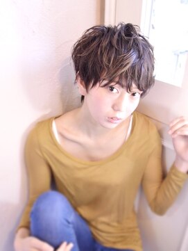 ハウスアンドヘアーワークス(House&Hair works) 前髪長め大人小顔ショート30代40代50代　藤沢