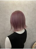 大人可愛いモテピンクアッシュカラー