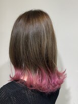 アズール 草加(azule)&nbsp;ピンク　裾カラー　ケアブリーチ