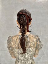 【ローポニーテール】編みおろし/結婚式/二次会/同窓会/銀座