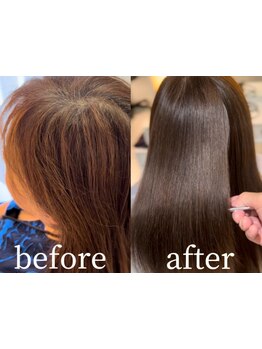 30歳から始まる髪質の変化、エイジング毛のお悩みを特別な施術で解決し、美しい艶髪を取り戻します。