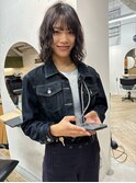 ミディアム顔周りレイヤーおくれ毛前髪万代新潟