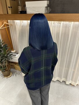 ムク 甲府(muku.) ［ブリーチカラー］マットblue