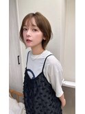 代々木/ブリーチなし/ショートボブ/酸性ストレート/新宿/韓国