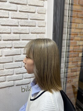 ビランチェ 池袋(bilancia) ホワイトグレージュ/ミニウルフ/デジタルパーマ/