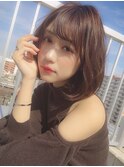 アンブレラカラー/こなれミディ/ウェーブパーマ/前髪/錦糸町