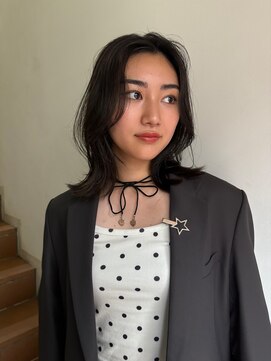 サンク 原宿 表参道(cinq) 表参道ヘーゼルベージュオリーブカラーブリーチなしダブルカラー