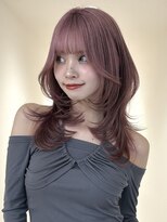 アイトーキョーエス 渋谷(AI TOKYO S) ケアブリーチ/ピンクベージュ/ダブルカラー/レイヤーカット/渋谷