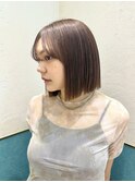 ミニボブレイヤー/レイヤーカット/ダークアッシュ/顔周り/立川
