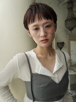 トレンチ(TRENCH)&nbsp;【RIKU】ショート　ブラウンカラー　マッシュショート