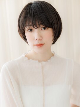 カバーヘア ブリス 大宮西口(COVER HAIR bliss) シャギーカット黒髪ダークアッシュマッシュボブX大宮30代40代