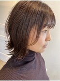 外ハネボブ（ほっこり系カラーマロンブラウン）