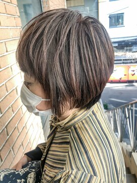 サロンドミルク 溝の口店(salon de MiLK) 脱白髪染めハイライト×ショート