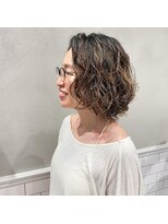 フェンヘアーアイス 中目黒(Fen.hair ici)&nbsp;ボブ　ハイライト　パーマ　酸性パーマ　大人かわいい