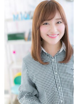 ミック ヘアアンドメイク アップ 駒込店(miq Hair&Make up) 大人かわいい♪こっくりピンクベージュエアストレートa1