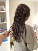 【CROP】ハイライトカラー×暗めベージュ×ロング
