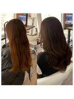 クラン ヘアーアンドスタジオ(CLAN hair & studio)&nbsp;ハイトーンエクステブリーチインナーミルクティーベージュ