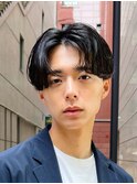 艶センターパートニュアンスパーマダークアッシュ韓国マッシュ