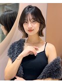 ♪顔周り レイヤー 韓国ボブ ウルフ 縮毛矯正