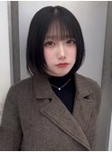ボブ/黒髪ボブ/内巻きボブ