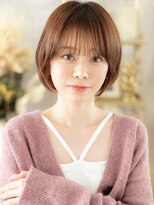 カバーヘア ブリス 上尾西口店(COVER HAIR bliss) 耳かけミルクティーピンク小顔ボブショートc6上尾20代30代40代