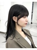 前髪顔まわり韓国ヘアレイヤーカットサイドバンク2wayバンク韓国