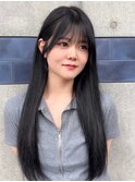 黒髪カタログ/オリーブグレー/ココアベージュ/小顔に見せるヘア