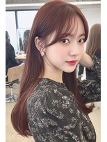 ケシキ 表参道 原宿(kesiki.)&nbsp;ミディアムレイヤー顔周りレイヤーハッシュカット韓国へア