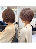 30代40代50代ショート白髪ぼかし銀座丸みくびれ井