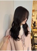 前髪なし顔周りレイヤーカットロング10代20代30代40代