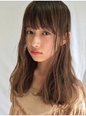 学生限定 重めワンレンそして外国人のくせ毛風パーマ