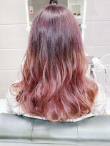 デイズ(days)&nbsp;ピンクグラデーションカラー☆セミロングヘア　原宿