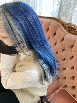 エマ(emma) ブルー×シルバー！フレーミングカラー！