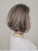 《Agu hair》ハイライト×エアリーショートボブ