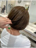 ＼白髪ぼかしハイライト×マロンベージュ／