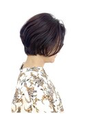 白髪染め/前下がりグラデーションショート/40代50代60代/小顔/