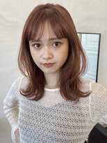 【GARDEN荒井夏海】ふんわりくびれミディアム×ピンクベージュ