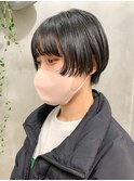 マッシュショート、前上りショート、ブルーブラック