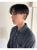 マッシュ　センター分け　メンズカット