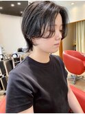 20代30代大人ハンサムショートウルフダークアッシュ