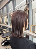 【安田汐里】切りっぱなしバイオレットカラー