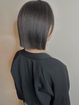トップヘアーラウンジ 知立(TOP HAIR Lounge)&nbsp;暗髪プツっとスクエアボブでモードに！/アッシュブラック
